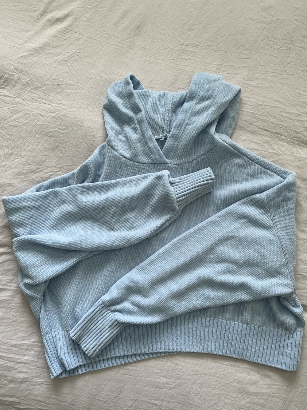 Light Blue Women's Hoodie Sweater